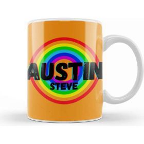 Baskı Dükkanı Steve Austin Vintage Retro Rainbow Style Warriors Design Wrestlers Gift Kupa