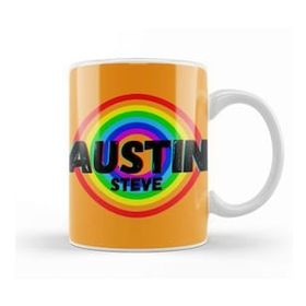 Baskı Dükkanı Steve Austin Vintage Retro Rainbow Style Warriors Design Wrestlers Gift Kupa