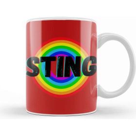 Baskı Dükkanı Sting Vintage Retro Rainbow Style Warriors Design Wrestlers Gift Kupa