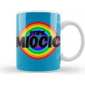 Baskı Dükkanı Stipe Miocic Vintage Retro Rainbow Style Warriors Design Wrestlers Gift Kupa