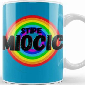 Baskı Dükkanı Stipe Miocic Vintage Retro Rainbow Style Warriors Design Wrestlers Gift Kupa