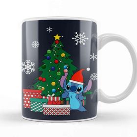 Baskı Dükkanı Stitch Christmas Tree Lilo and Stitch Kupa