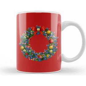 Baskı Dükkanı Stitch Lilo And Stitch Multiface Christmas Wreath Kupa