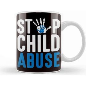 Baskı Dükkanı Stop Child Abuse Prevention Month Awareness Blue Ribbon Kupa