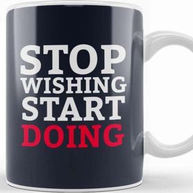Baskı Dükkanı Stop Wishing Start Doing Gym Inspiration Kupa