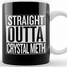 Baskı Dükkanı Straight Outta Crystal Meth Breaking Bad White Kupa