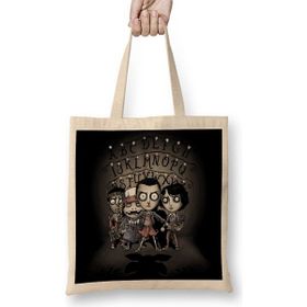 Baskı Dükkanı Stranger Things 07 Bez Uzun Saplı Krem Rengi Çanta