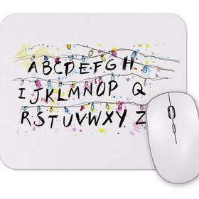 Baskı Dükkanı Stranger Things Alphabet Christmas Lights Mouse Pad