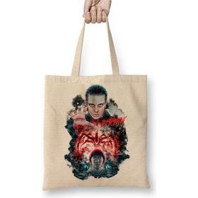 Baskı Dükkanı Stranger Things Bitchin Eleven Bez Uzun Saplı Krem Rengi Çanta
