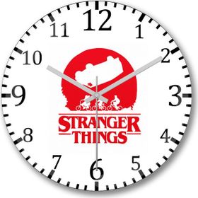 Baskı Dükkanı Stranger Things Bombeli Gerçek Cam Duvar Saati