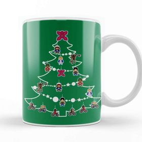 Baskı Dükkanı Stranger Things Christmas Tree Baubles Kupa