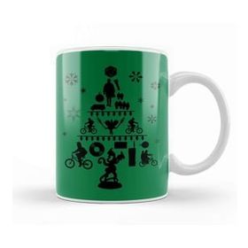 Baskı Dükkanı Stranger Things Christmas Tree Silhouette Kupa