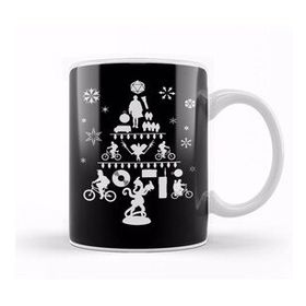 Baskı Dükkanı Stranger Things Christmas Tree Silhouette White Kupa