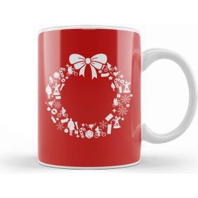 Baskı Dükkanı Stranger Things Christmas Wreath Pattern Kupa