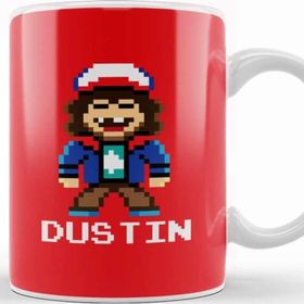 Baskı Dükkanı Stranger Things Dustin Pixel Character Kupa