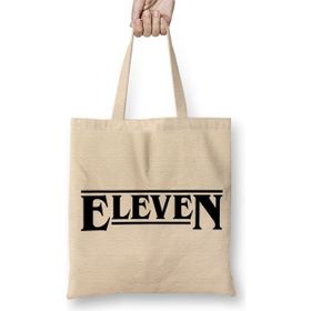 Baskı Dükkanı Stranger Things Eleven Bez Uzun Saplı Krem Rengi Çanta