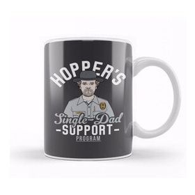 Baskı Dükkanı Stranger Things Hoppers Single Dad Support Network Kupa