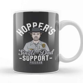 Baskı Dükkanı Stranger Things Hoppers Single Dad Support Network Kupa