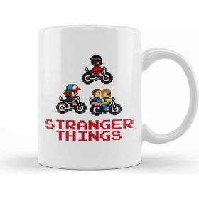 Baskı Dükkanı Stranger Things Kids On Bikes Pixellated Kupa