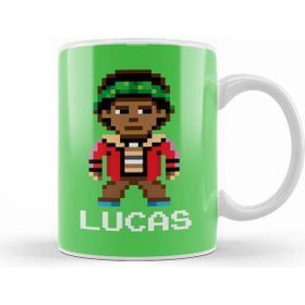 Baskı Dükkanı Stranger Things Lucas Pixel Character Kupa
