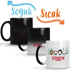 Baskı Dükkanı Stranger Things Stranger Park Sihirli Porselen Kupa