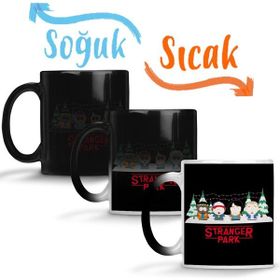 Baskı Dükkanı Stranger Things Stranger Park Sihirli Porselen Kupa
