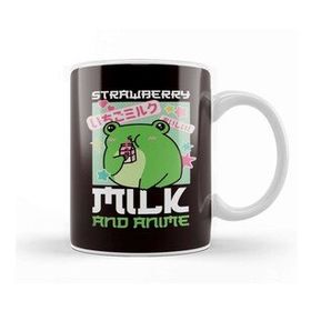 Baskı Dükkanı Strawberry Milk And Anime Japanese Art Japan Manga Kupa
