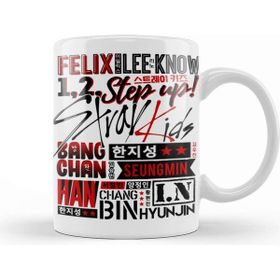Baskı Dükkanı Stray Kids Font Collage Porselen Kupa