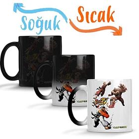 Baskı Dükkanı Street Fighter 01 Sihirli Porselen Kupa