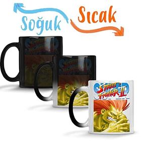 Baskı Dükkanı Street Fighter 08 Sihirli Porselen Kupa