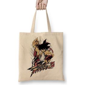 Baskı Dükkanı Street Fighter 2 Bez Uzun Saplı Krem Rengi Çanta