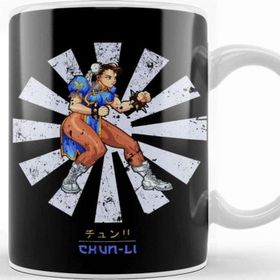 Baskı Dükkanı Street Fighter Chun Li Retro Japanese Kupa