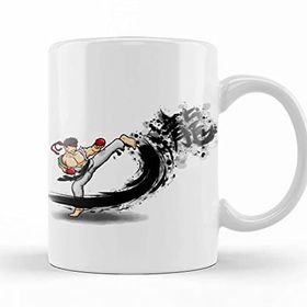 Baskı Dükkanı Street Fighter Ryu Porselen Kupa
