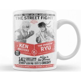 Baskı Dükkanı Street Fighter the Street Fight Sihirli Porselen Kupa