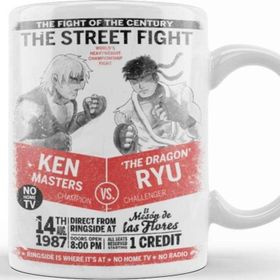 Baskı Dükkanı Street Fighter the Street Fight Sihirli Porselen Kupa