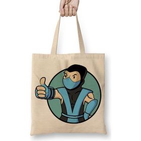 Baskı Dükkanı Sub Zero Vault Boy Bez Uzun Saplı Krem Rengi Çanta