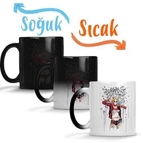 Baskı Dükkanı Suicide Squad Crop Top Sihirli Porselen Kupa