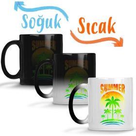 Baskı Dükkanı Summer Nights Sihirli Porselen Kupa