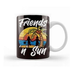 Baskı Dükkanı Sun Friends Island Vacation Beach Tanning Sunbathing Tan Kupa