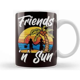 Baskı Dükkanı Sun Friends Island Vacation Beach Tanning Sunbathing Tan Kupa