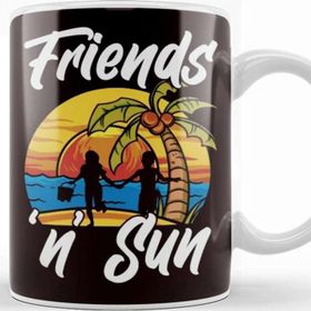 Baskı Dükkanı Sun Friends Island Vacation Beach Tanning Sunbathing Tan Kupa