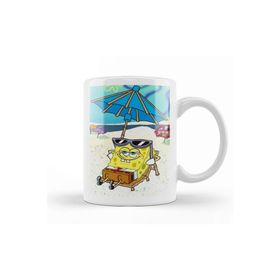 Baskı Dükkanı Sünger Bob Sponge Bob 01 Beyaz Porselen Kupa Bardak