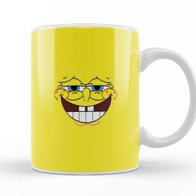 Baskı Dükkanı Sünger Bob Sponge Bob 014 Beyaz Porselen Kupa Bardak