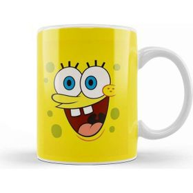 Baskı Dükkanı Sünger Bob Sponge Bob 015 Beyaz Porselen Kupa Bardak