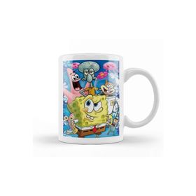 Baskı Dükkanı Sünger Bob Sponge Bob 02 Beyaz Porselen Kupa Bardak