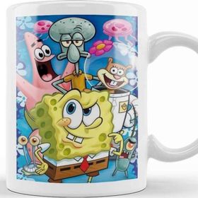 Baskı Dükkanı Sünger Bob Sponge Bob 02 Beyaz Porselen Kupa Bardak