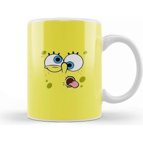 Baskı Dükkanı Sünger Bob Sponge Bob 03 Beyaz Porselen Kupa Bardak