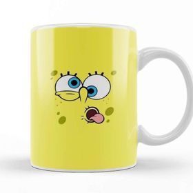 Baskı Dükkanı Sünger Bob Sponge Bob 03 Beyaz Porselen Kupa Bardak