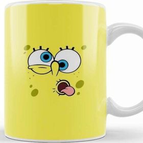 Baskı Dükkanı Sünger Bob Sponge Bob 03 Beyaz Porselen Kupa Bardak