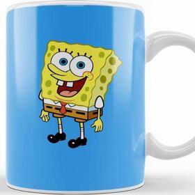 Baskı Dükkanı Sünger Bob Sponge Bob 04 Beyaz Porselen Kupa Bardak